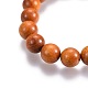 Couples Wood Beads Stretch Bracelets BJEW-JB04122-9
