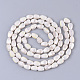 Chapelets de perles en verre opaque de couleur unie EGLA-T020-02F-2