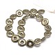 Donut Natural Pyrite Beads Strands G-I126-22-12x3mm-2