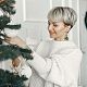 Weihnachtsthema-Ohrringe aus Glasperlen mit geflochtenem Baum EJEW-TA00212-4