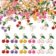 60 pièces 6 couleurs breloques en alliage d'émail FIND-TA0002-31-2