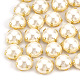 Botones de vástago de imitación de perla de plástico ABS BUTT-T002-10mm-01G-1