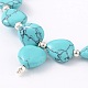 Heart Natural & Synthetic Mixed Stone Beads Charm Stretch Bracelets BJEW-JB02100-3