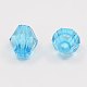 Faceted Bicone Transparent Acrylic Beads DBB6mm11-1
