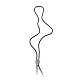 Гравированное овальное ожерелье laria для мужчин и женщин NJEW-WH0011-07AS-1