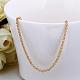 18K Gold Plated Tin Alloy Rolo Chain Necklace Making NJEW-BB10183-18-1