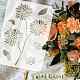 Fingerinspire dahlia pochoir 8.3x11.7 pouce réutilisable dahlia motif floral dessin modèle printemps nature fleur pochoir pour la décoration de la maison plantes pochoir pour bois mur meubles papier peinture DIY-WH0396-0028-3