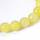 Natürlicher Zitrone Jade runde Perle Stränge X-G-E334-6mm-07-2
