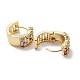 Brass with Colorful Cubic Zirconia Hoop Earrings EJEW-B035-27KCG-2