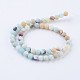 Frosted Natural Flower Amazonite Round Bead Strands G-E334-10mm-09-2