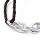 Fashion Braided Bracelets BJEW-JB00848-09-2