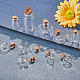 サニークルーガラス瓶  コルクストッパーとアイアンスクリューアイピンペグベイル付き  混合図形  透明  20個/セット AJEW-SC0001-11-7