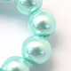 Abalorios de abalorios redondas de abalorios de vidrio perlado pintado para hornear X-HY-Q003-6mm-45-3