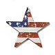 Pendenti in legno di pioppo stampati a faccia singola a tema bandiera americana WOOD-G014-13-2