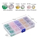 565Pcs 15 Colors Frosted Spray Painted Glass Beads GLAA-YW0001-37-4