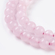 Natürlichen Rosenquarz Perlen Stränge G-C076-4mm-3-3