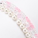 3Pcs 3 Style Shell Pearl & Glass Seed Beaded Stretch Bracelets Set BJEW-JB08705-02-7