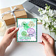 GLOBLELAND Birthday Theme Postmark Clear Stamps for DIY Scrapbooking Birthday Label Retro Background Silicone Clear Stamp Seals for Journals Decorative Cards Making Photo Album DIY-WH0167-57-0505-3