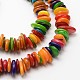 Dyed Disc Natural Freshwater Shell Beads Strands SHEL-E355-15-2