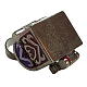 プラチナカラーの真鍮の祈りの箱のペンダント  エナメル  ボックス  カラフル  サイズ：約19mm長  12 mm幅  厚さ13.5mm  穴：4x6mm KK-P007-P-1-3