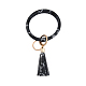 Porte-clés bracelet en similicuir pu motif peau de serpent KEYC-PW0009-08I-1