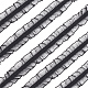 FINGERINSPIRE 22 Yards/20m Black Double Ruffle Lace Ribbon Lace Trim 20mm Stretch Elastic Edging Trim Pleated Sewing Fabric Trim for Dress Collars Sleeves Decoration and Gift Wrapping OCOR-WH0074-62-1