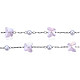 Papillon en verre et chaînes de perles en plastique abs CHS-N003-02-05-4