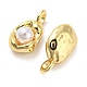 Lega con pendenti in plastica ABS imitazione perla FIND-G061-05G-2
