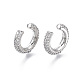 Brass Micro Pave Clear Cubic Zirconia Cuff Earrings EJEW-R114-026P-NF-3