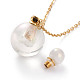 Electroplated Natural Quartz Crystal Openable Perfume Bottle Pendant Necklaces NJEW-H216-09G-3