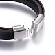Leather Cord Multi-strand Bracelets BJEW-G603-39P-3