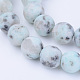 Natürliche Sesam Jaspis / Kiwi Jaspis Perlen Stränge G-Q462-6mm-17-1