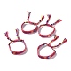 Bracelet cordon polyester-coton motif losange tressé FIND-PW0013-001A-09-1