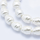 Electroplate Shell Pearl Beads Strands BSHE-G009-A-02-3