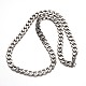 Collares de cadena de bordillo de 304 acero inoxidable NJEW-L353-35-2