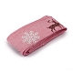 クリスマス黄麻布リボン  ヘシアンリボン  ジュートリボン  服飾材料  ピンク  50x0.4mm  約2 M /バンドル SRIB-WH0006-15F-1