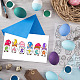 GLOBLELAND Easter Gnome Clear Stamps Easter Words Silicone Stamps Easter Egg Rubber Transparent Seal Stamps for Card Making DIY Scrapbooking Photo Album Decoration DIY-WH0167-57-0130-2