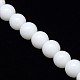 Opaque Solid Color Crystal Glass Round Beads Strands EGLA-F037-8mm-E01-1