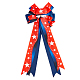GORGECRAFT Patriotic Bows for Wreath Red Blue White Stars Ribbon Bow Tree Topper Bow for 4th of July Independence Day Memorial Day Labor Day Party Home Wall Fence Indoor Outdoor Door Decorations DIY-WH0304-569-1