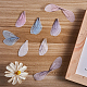 Sunnyclue 100 pz 5 colori ali di libellula ciondoli con foro blu bianco rosa organza ali volanti pendenti artigianato per chiavi orecchini decorazioni per la casa creazione di gioielli accessori risultati FIND-SC0001-22-6
