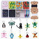 SUNNYCLUE 1 Box 1000+ pcs Bead Pets Kit for Kids Toy Arts and Crafts for Kids Include Keychain & Lanyard - Makes 10 Bead Pets DIY-SC0002-38-1