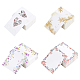 CHGCRAFT 200Pcs 4 Style Earring Display Cards Earring Holder Cards for Earrings Necklace Jewelry Display CDIS-CA0001-01-1