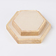 木製のアクセサリーが表示さ  フェイクスエードと  六角  桃パフ  ビッグ：12x13.6x1.9cm 小さい：9x10.3x1.9cm  2本セット。 ODIS-E013-05A-2