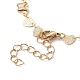 Realizzazione di braccialetti fatti a mano con catena a maglie in ottone con cuore a farfalla AJEW-JB01150-17-3