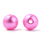 Spray Painted ABS Plastic Imitation Pearl Beads OACR-T015-05C-15-1