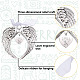 CREATCABIN Christmas Memorial Ornaments Hello Sweet Cheeks Angel Wings Hanging Decor Xmas Tree Heart Pendant Memory Gift for Valentine's Day Mum Dad Grandma Grandpa Holiday Home Decoration PALLOY-WH0102-007-3