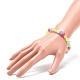 Imitation Jade Acrylic Round Beaded Stretch Bracelet for Women BJEW-JB08721-01-3