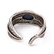 Feather Natural Pietersite Cuff Rings RJEW-G273-14AS-01-3