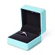 Boîtes à bagues à bijoux carrées en plastique OBOX-F005-03A-3