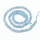 Aigue-marine naturelle chapelets de perles rondes G-N0081-5mm-03-2